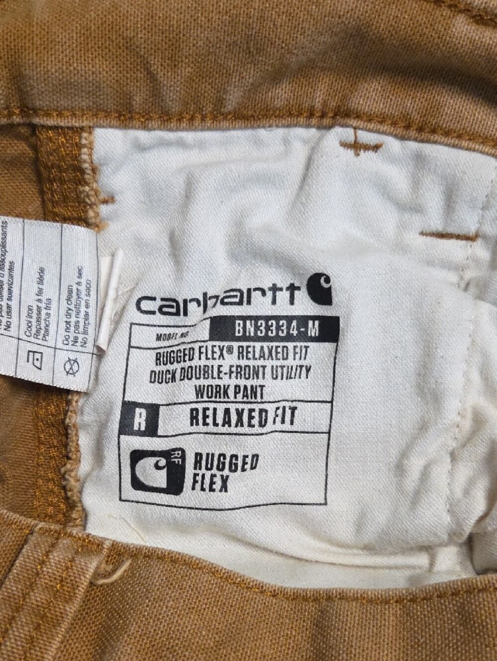 Carhartt Men’s Brown/Tan Cargo Work Pants - Picture 6 of 8